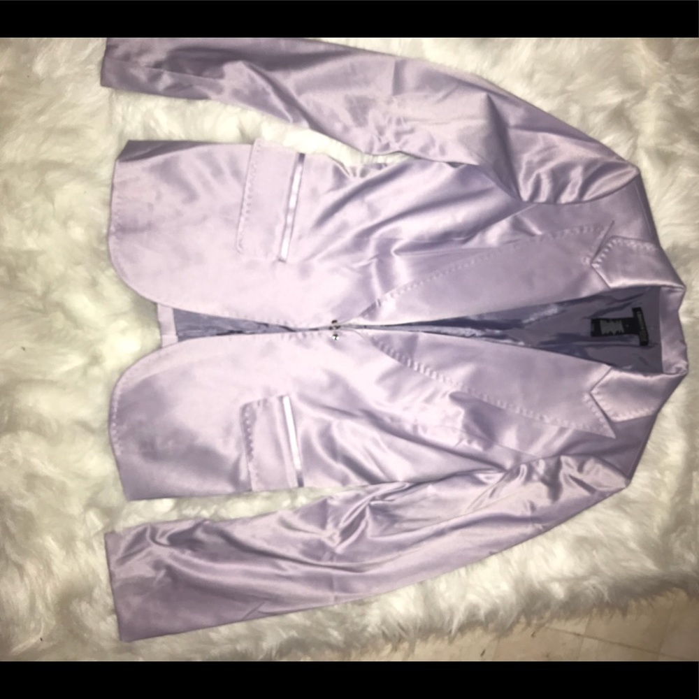 Purple silk blazer